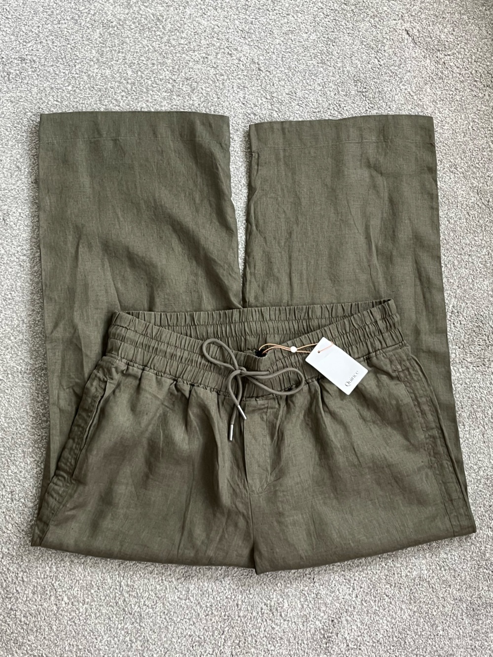 NWT Quince European Linen Wide-Leg Drawstring Pants Size 2X